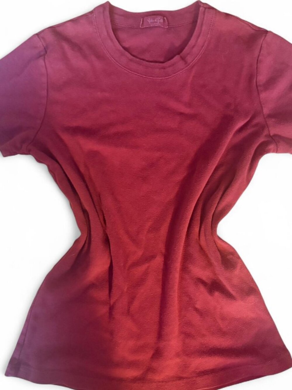 Brandy Melville Women's Red and Burgundy T-shirt